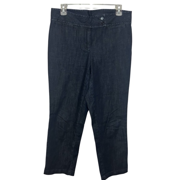 Talbots crop pants curvy slim dark wash size 6 - Picture 1 of 10